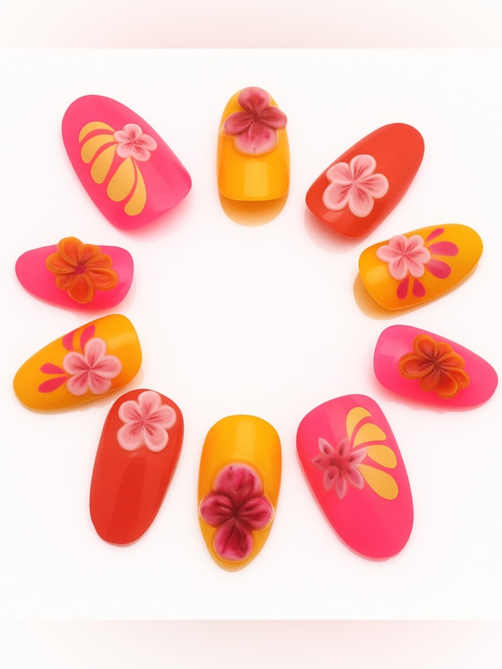 Tropical Sunset: Press-On Nails